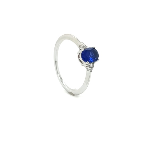 R-24699 Z Anillo Plata Zafiro