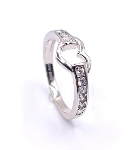 R25-4522 Anillo Plata Corazon