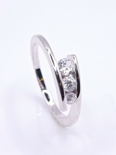 R-2406 Anillo Plata Tricillo Tension