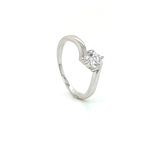 R-2407 Anillo Plata Solitario Tension
