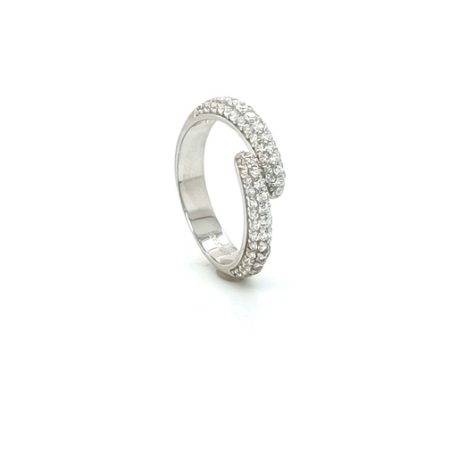 R-2408 Anillo Plata Bombe Pave