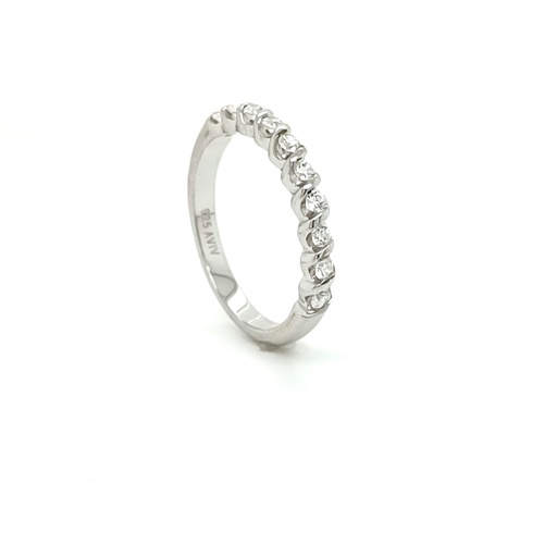 SL33460A1 Anillo Plata Cintillo Enlasado