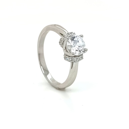 SL30990A1 Anillo Plata Solitario Cuello