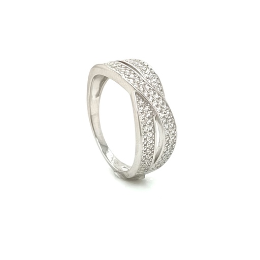 SL35022A1 Anillo Plata Cross Lay