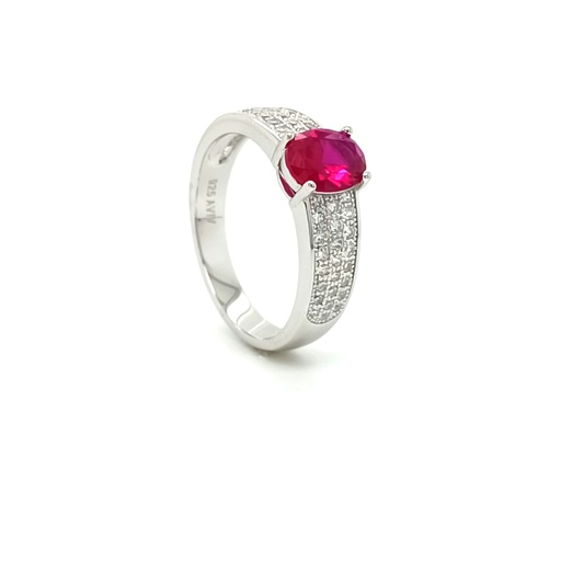 SL60029A1 Anillo Plata Compromiso Rubi
