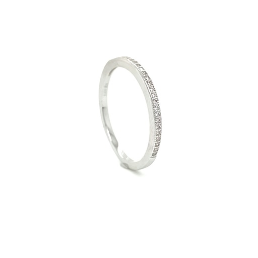 SL60268B1 Anillo Plata Cintillo Fino Rosa