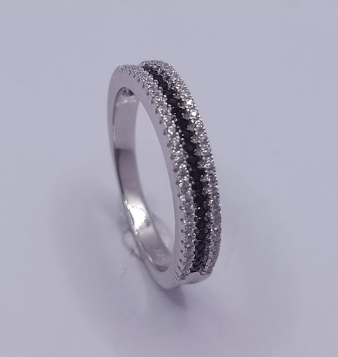 SL30525A1 Anillo Plata Negro