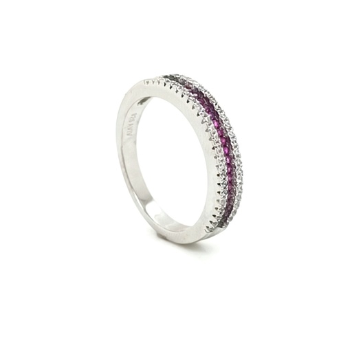 SL30525G1 Anillo Plata Rubi