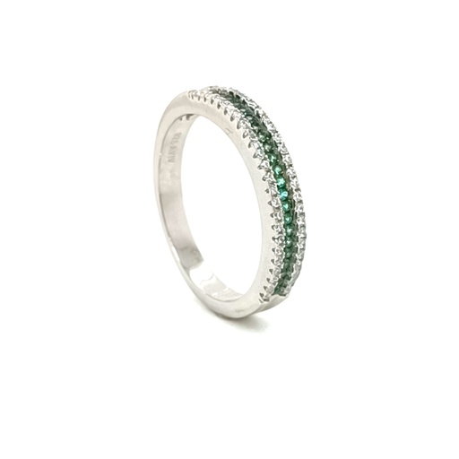 SL30525L1 Anillo Plata Esmeralda