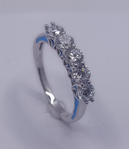 SL90407A1 Anillo Plata Rodio