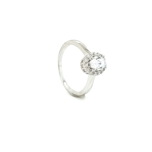 SL31042C1 Anillo Plata Lady Blanco