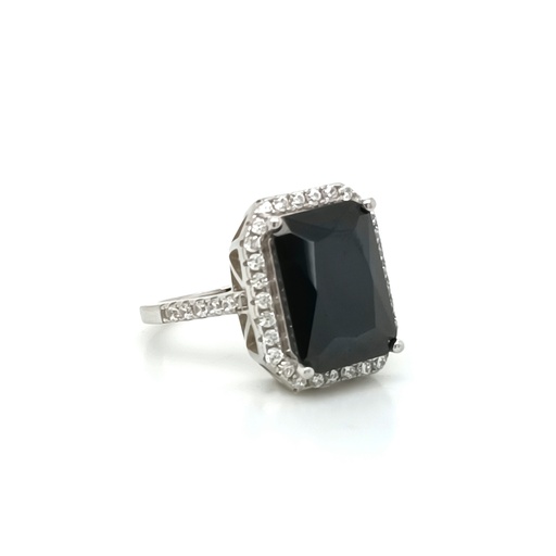 SL36478H1 Anillo Plata Negro