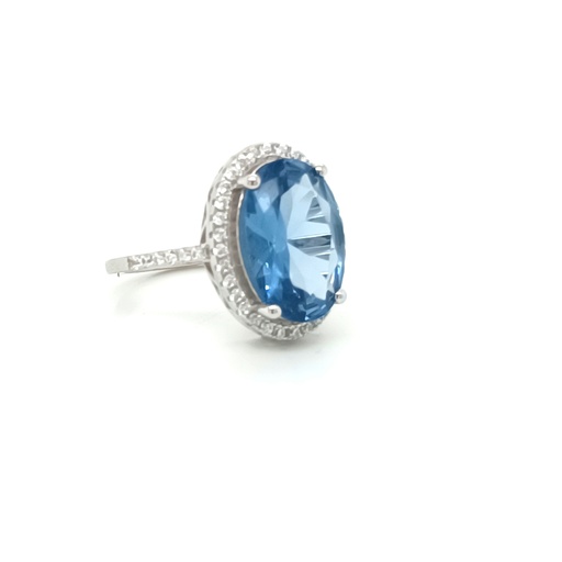 SL36493D1 Anillo Plata Aguamarina