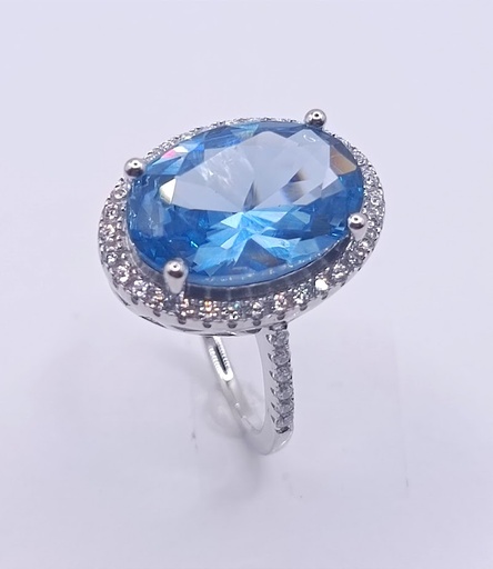 SL36493D1 Anillo Plata Aguamarina