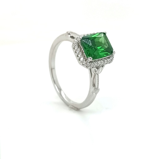 SL90764L1 Anillo Plata Esmeralda