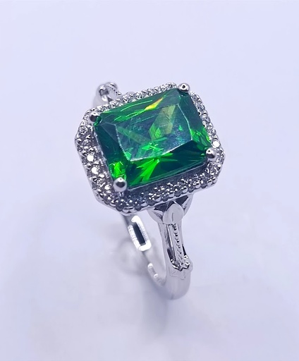 SL90764L1 Anillo Plata Esmeralda
