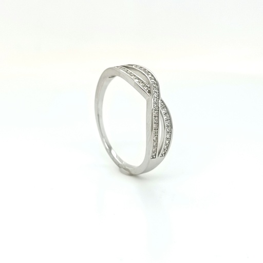 7354XRS1 Anillo Plata Cross Lays