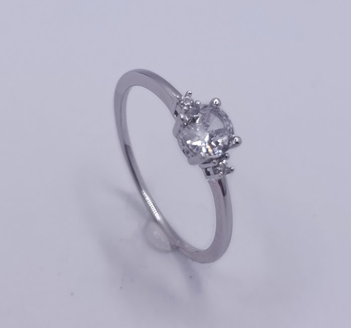 10687FRS1 Anillo Plata Solitario 