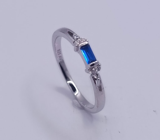 12192FRS1 Anillo Plata Zafiro