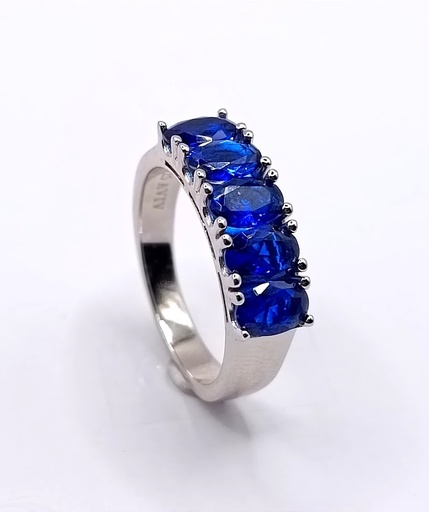 22860XRS1 Anillo Plata Cintillo Zafiro 
