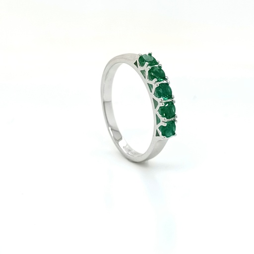 29105XRS1 Anillo Plata Cintillo Esmeralda x5