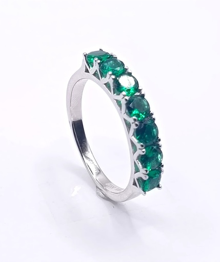 29105XRS1 Anillo Plata Cintillo Esmeralda x5