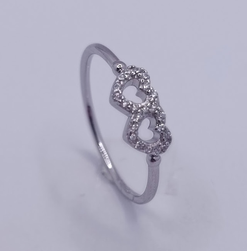 12201FRS1 Anillo Plata Corazones