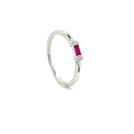 12192FRS2 Anillo Plata Ligero Rubi