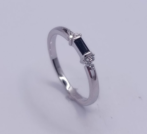12192FRS3 Anillo Plata Negro
