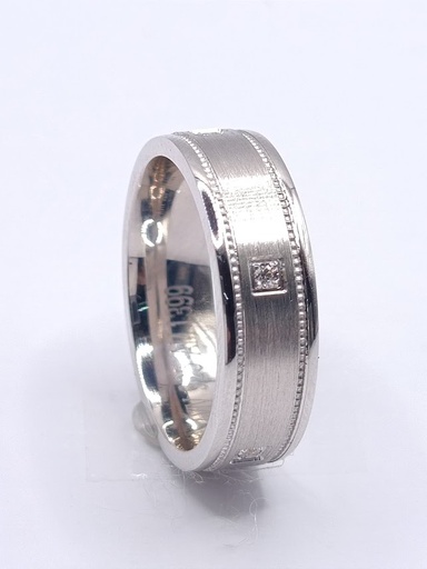 AM 1399CZ Argolla Plata Ergonomica Matrimonio Alianzas