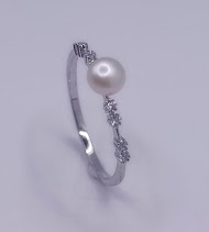 [2011320709700] YA-600S-RP Anillo Plata Perla