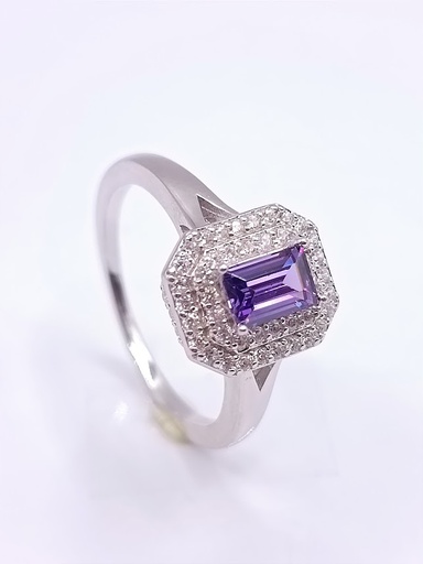 FR0104 AM Anillo Plata Amatista