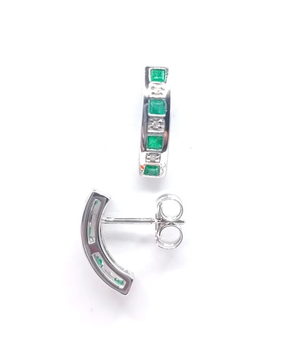 [3205017900] KE05-08418-*12 Aro Oro Blanco Brillante Esmeralda