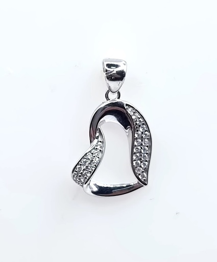 [3415001000] NDC01-0858-04 Colgante Oro Blanco Corazon