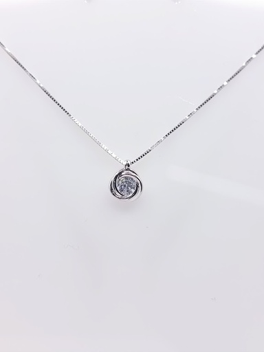 [3625101442] P 2506W Collar Oro Blanco Circon