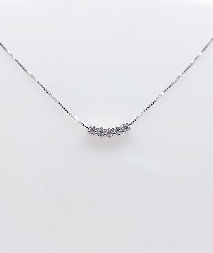 [3625101742] P 3082W Collar Oro Blanco Circon