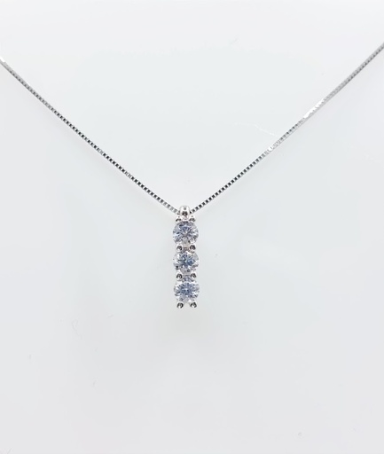 [3625101842] P 3091.3,25W Collar Oro Blanco Circon