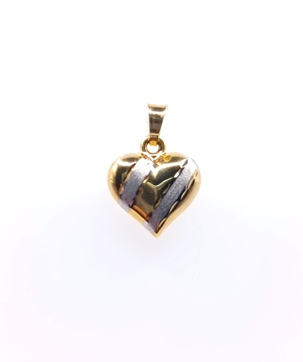 [4411152200] X3DCSTP213300-IV/2-YW-FL Colgante Oro Bicolor Corazon
