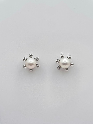 [2020315449002] SE69524A5 Aro Plata Perla Pistilo 5mm