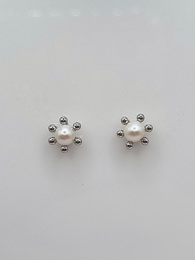 [2020315459001] SE69524A6 Aro Plata Perla Pistilo 6mm