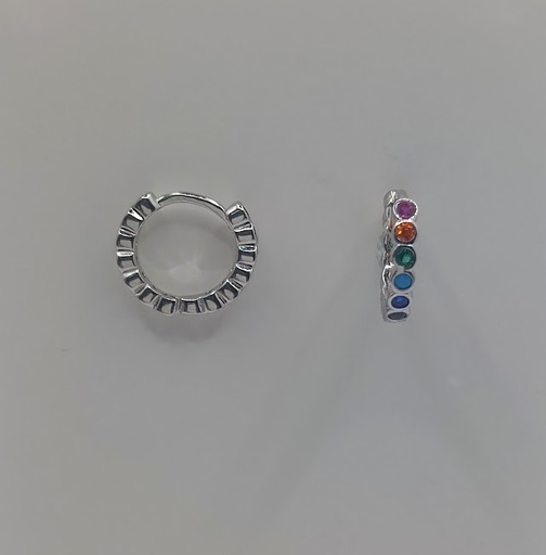 [2020510021454] 13843FES1 Aro Plata Argolla Mini Colores
