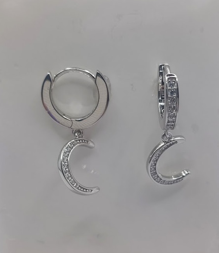[2020523019004] 18073FES Aro Plata Argolla Luna