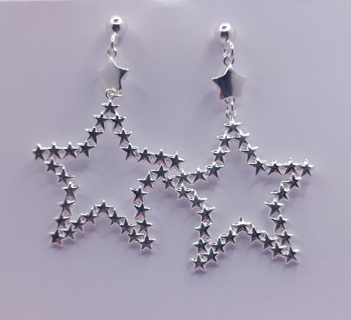 [2020610051009] ORN10460 Aro Plata Colgante Estrella