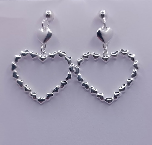 [2020610081006] ORN10463 Aro Plata Colgante Corazon
