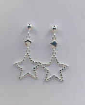 [2020610121009] ORN10467 Aro Plata Colgante Estrellas