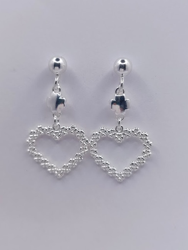 [2020610131008] ORN10468 Aro Plata Colgante Corazon