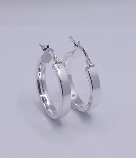 [2020617559003] XOR02583 Aro Plata Argolla Cuad 30mmx2cm Ø interio