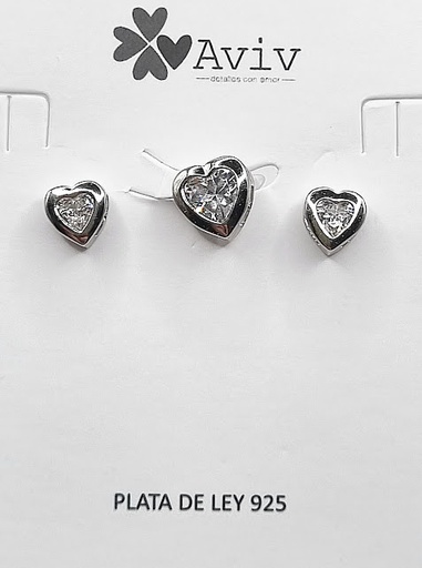 [2021213151004] SAE3762 Set Conjunto Plata Corazon