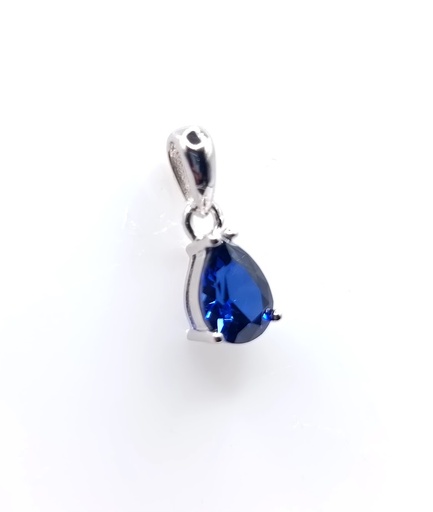 [2040201572003] P-0047 Z Colgante Plata Gota Zafiro