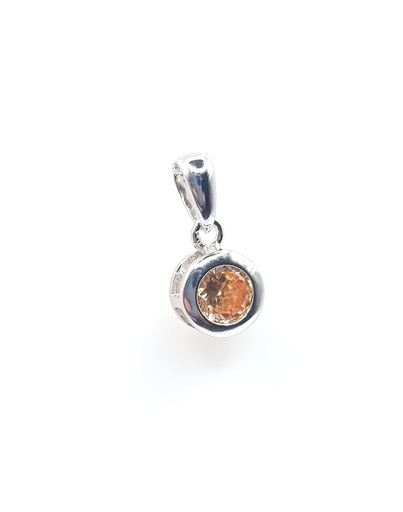[2040201640009] P-0614 Champagne Colgante Plata Punto de Luz 
